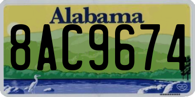 AL license plate 8AC9674