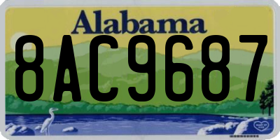 AL license plate 8AC9687