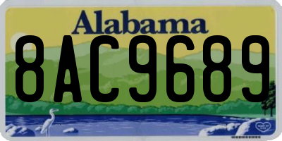 AL license plate 8AC9689