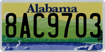 AL license plate 8AC9703