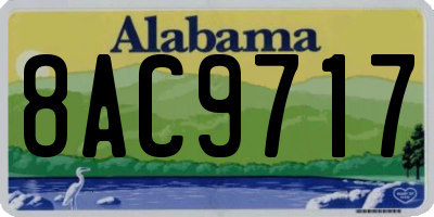AL license plate 8AC9717