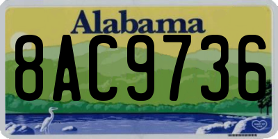 AL license plate 8AC9736