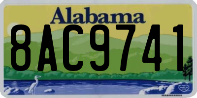 AL license plate 8AC9741