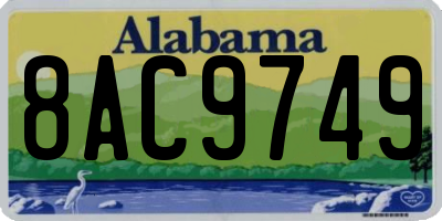 AL license plate 8AC9749