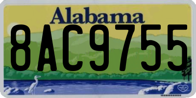 AL license plate 8AC9755