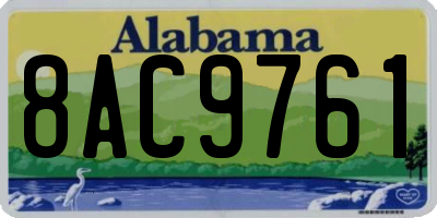 AL license plate 8AC9761