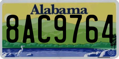 AL license plate 8AC9764