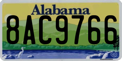 AL license plate 8AC9766