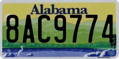 AL license plate 8AC9774