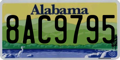 AL license plate 8AC9795