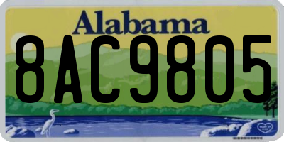 AL license plate 8AC9805