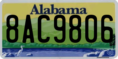 AL license plate 8AC9806