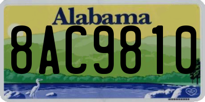 AL license plate 8AC9810