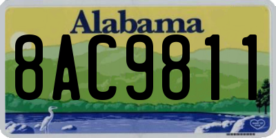 AL license plate 8AC9811