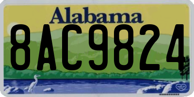 AL license plate 8AC9824