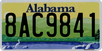AL license plate 8AC9841