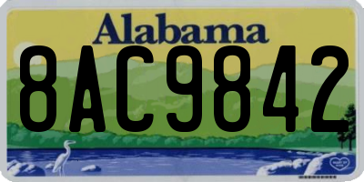 AL license plate 8AC9842