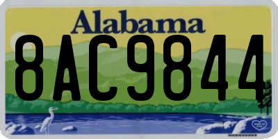 AL license plate 8AC9844