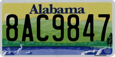 AL license plate 8AC9847
