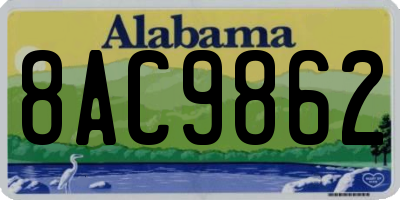 AL license plate 8AC9862