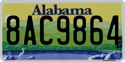 AL license plate 8AC9864