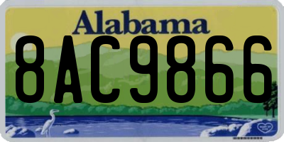AL license plate 8AC9866