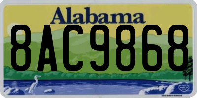 AL license plate 8AC9868