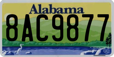 AL license plate 8AC9877