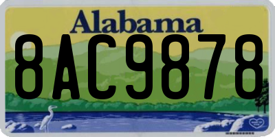 AL license plate 8AC9878