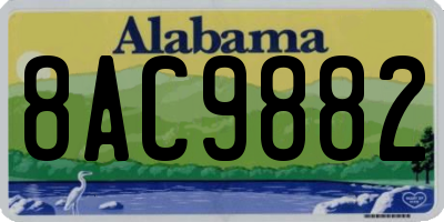 AL license plate 8AC9882