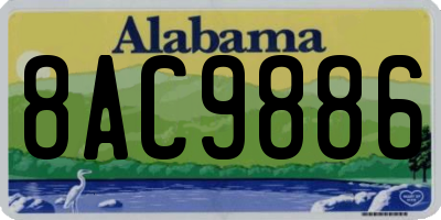 AL license plate 8AC9886