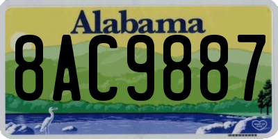AL license plate 8AC9887