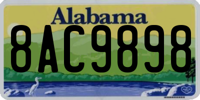 AL license plate 8AC9898