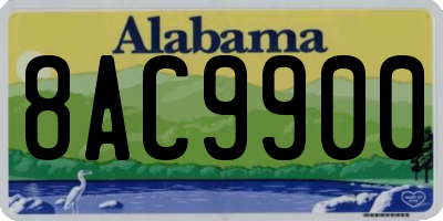 AL license plate 8AC9900