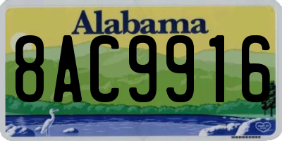 AL license plate 8AC9916