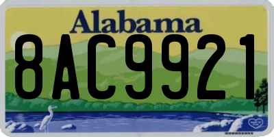 AL license plate 8AC9921
