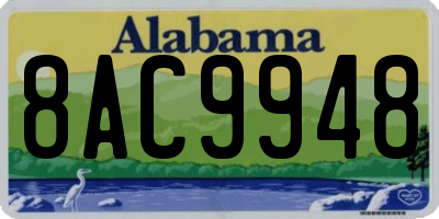 AL license plate 8AC9948