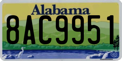 AL license plate 8AC9951