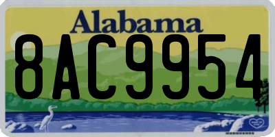 AL license plate 8AC9954