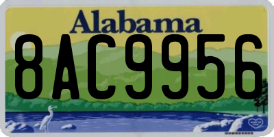 AL license plate 8AC9956