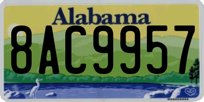 AL license plate 8AC9957