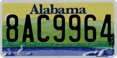 AL license plate 8AC9964