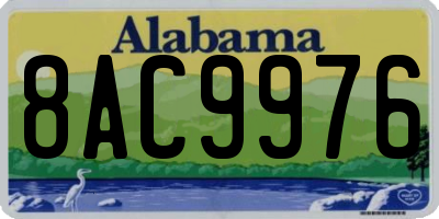 AL license plate 8AC9976