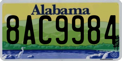 AL license plate 8AC9984