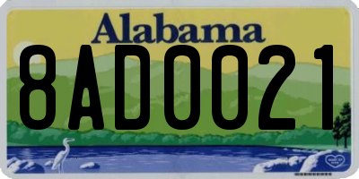 AL license plate 8AD0021