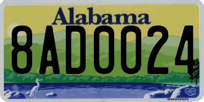 AL license plate 8AD0024