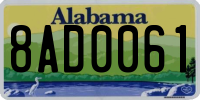 AL license plate 8AD0061