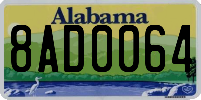 AL license plate 8AD0064
