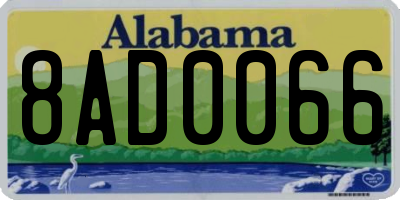 AL license plate 8AD0066