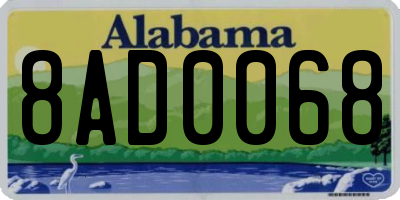 AL license plate 8AD0068